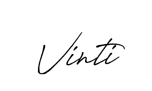 Make a beautiful signature design for name Vinti. With this signature (Antro_Vectra_Bolder) style, you can create a handwritten signature for free. Vinti signature style 7 images and pictures png