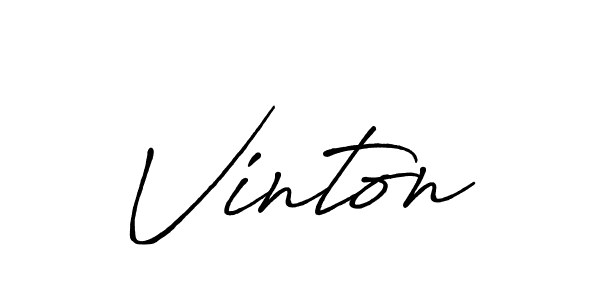 Create a beautiful signature design for name Vinton. With this signature (Antro_Vectra_Bolder) fonts, you can make a handwritten signature for free. Vinton signature style 7 images and pictures png