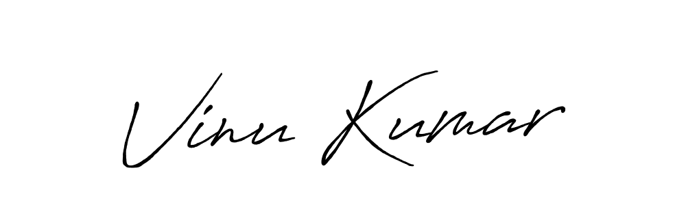 Use a signature maker to create a handwritten signature online. With this signature software, you can design (Antro_Vectra_Bolder) your own signature for name Vinu Kumar. Vinu Kumar signature style 7 images and pictures png