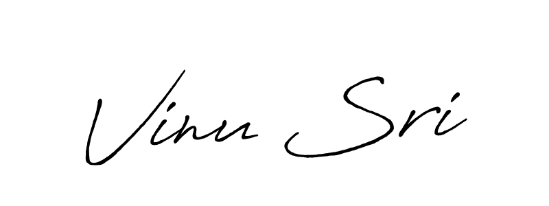 How to make Vinu Sri signature? Antro_Vectra_Bolder is a professional autograph style. Create handwritten signature for Vinu Sri name. Vinu Sri signature style 7 images and pictures png