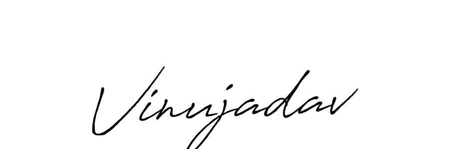 Vinujadav stylish signature style. Best Handwritten Sign (Antro_Vectra_Bolder) for my name. Handwritten Signature Collection Ideas for my name Vinujadav. Vinujadav signature style 7 images and pictures png