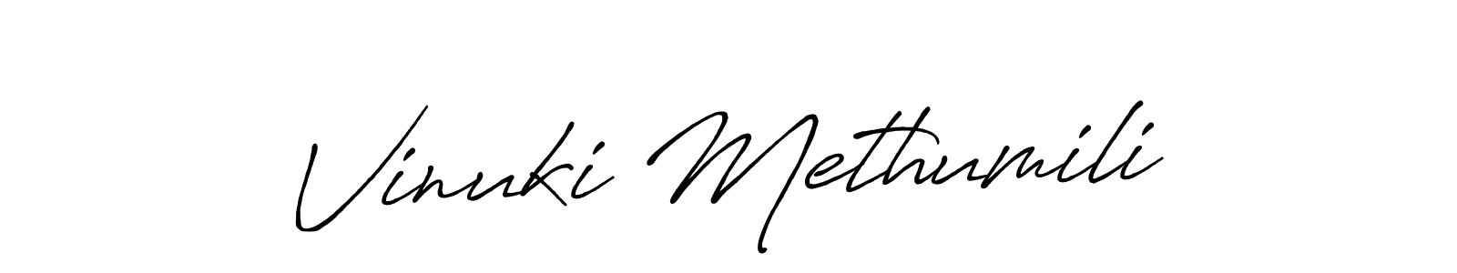 if you are searching for the best signature style for your name Vinuki Methumili. so please give up your signature search. here we have designed multiple signature styles  using Antro_Vectra_Bolder. Vinuki Methumili signature style 7 images and pictures png