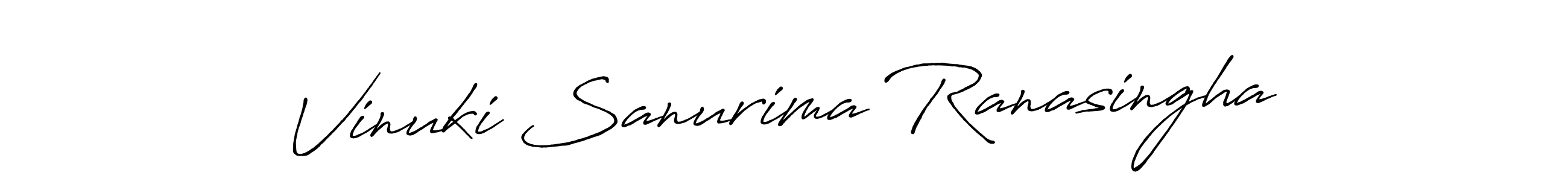 Design your own signature with our free online signature maker. With this signature software, you can create a handwritten (Antro_Vectra_Bolder) signature for name Vinuki Sanurima Ranasingha. Vinuki Sanurima Ranasingha signature style 7 images and pictures png