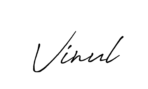 Make a beautiful signature design for name Vinul. Use this online signature maker to create a handwritten signature for free. Vinul signature style 7 images and pictures png