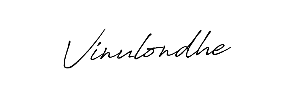 How to Draw Vinulondhe signature style? Antro_Vectra_Bolder is a latest design signature styles for name Vinulondhe. Vinulondhe signature style 7 images and pictures png