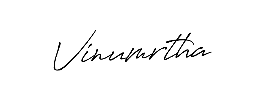 Use a signature maker to create a handwritten signature online. With this signature software, you can design (Antro_Vectra_Bolder) your own signature for name Vinumrtha. Vinumrtha signature style 7 images and pictures png