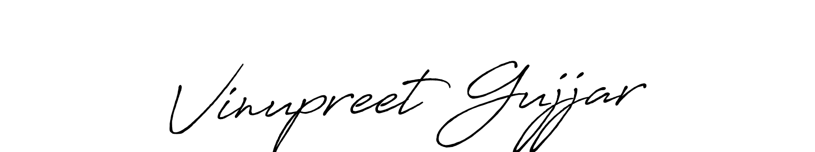 Use a signature maker to create a handwritten signature online. With this signature software, you can design (Antro_Vectra_Bolder) your own signature for name Vinupreet Gujjar. Vinupreet Gujjar signature style 7 images and pictures png