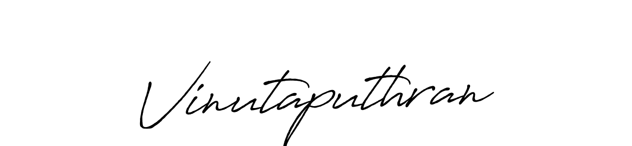 Design your own signature with our free online signature maker. With this signature software, you can create a handwritten (Antro_Vectra_Bolder) signature for name Vinutaputhran. Vinutaputhran signature style 7 images and pictures png