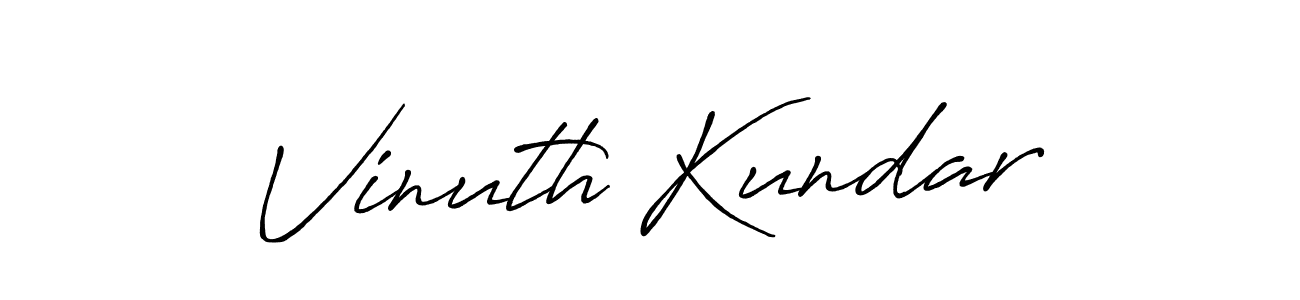 Vinuth Kundar stylish signature style. Best Handwritten Sign (Antro_Vectra_Bolder) for my name. Handwritten Signature Collection Ideas for my name Vinuth Kundar. Vinuth Kundar signature style 7 images and pictures png