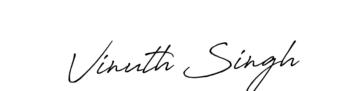 Make a beautiful signature design for name Vinuth Singh. Use this online signature maker to create a handwritten signature for free. Vinuth Singh signature style 7 images and pictures png