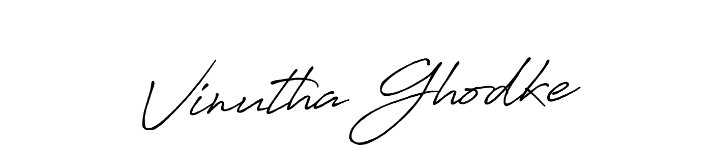 It looks lik you need a new signature style for name Vinutha Ghodke. Design unique handwritten (Antro_Vectra_Bolder) signature with our free signature maker in just a few clicks. Vinutha Ghodke signature style 7 images and pictures png