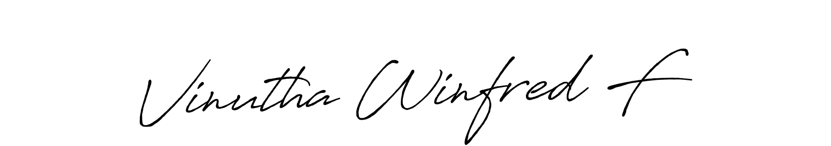 The best way (Antro_Vectra_Bolder) to make a short signature is to pick only two or three words in your name. The name Vinutha Winfred F include a total of six letters. For converting this name. Vinutha Winfred F signature style 7 images and pictures png