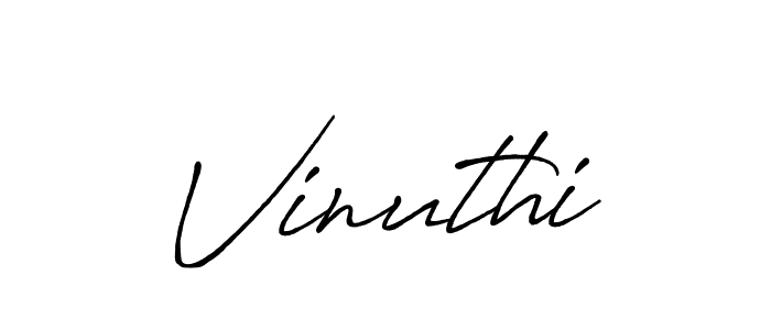 It looks lik you need a new signature style for name Vinuthi. Design unique handwritten (Antro_Vectra_Bolder) signature with our free signature maker in just a few clicks. Vinuthi signature style 7 images and pictures png