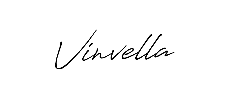 Make a beautiful signature design for name Vinvella. With this signature (Antro_Vectra_Bolder) style, you can create a handwritten signature for free. Vinvella signature style 7 images and pictures png