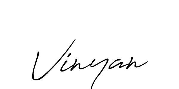 Design your own signature with our free online signature maker. With this signature software, you can create a handwritten (Antro_Vectra_Bolder) signature for name Vinyan. Vinyan signature style 7 images and pictures png