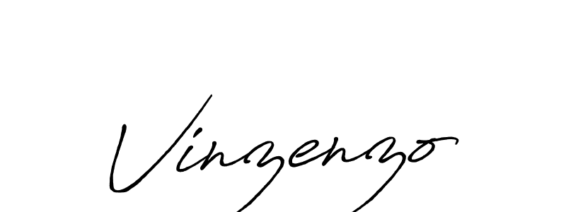 Create a beautiful signature design for name Vinzenzo. With this signature (Antro_Vectra_Bolder) fonts, you can make a handwritten signature for free. Vinzenzo signature style 7 images and pictures png