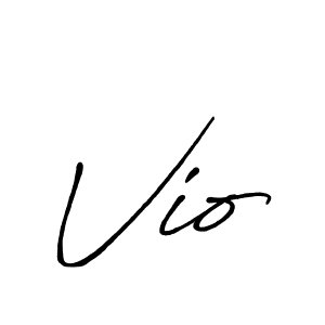 Make a beautiful signature design for name Vio. With this signature (Antro_Vectra_Bolder) style, you can create a handwritten signature for free. Vio signature style 7 images and pictures png