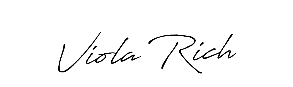 This is the best signature style for the Viola Rich name. Also you like these signature font (Antro_Vectra_Bolder). Mix name signature. Viola Rich signature style 7 images and pictures png