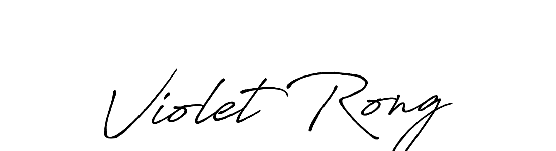 Also we have Violet Rong name is the best signature style. Create professional handwritten signature collection using Antro_Vectra_Bolder autograph style. Violet Rong signature style 7 images and pictures png