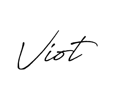 How to make Viot name signature. Use Antro_Vectra_Bolder style for creating short signs online. This is the latest handwritten sign. Viot signature style 7 images and pictures png