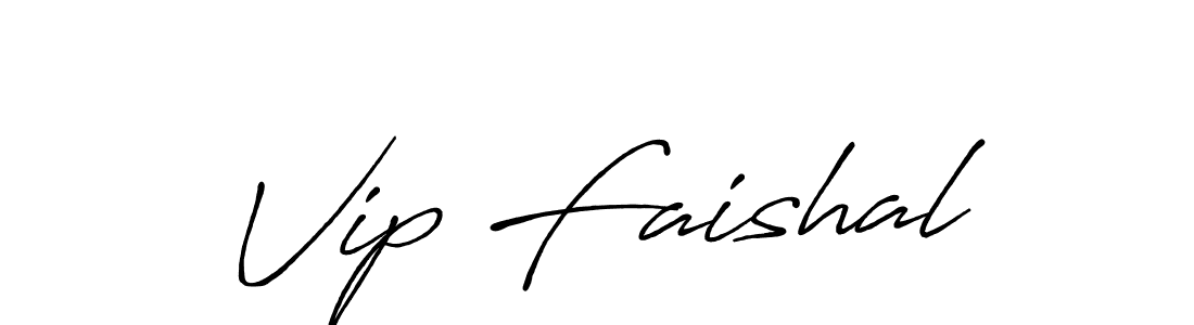 Design your own signature with our free online signature maker. With this signature software, you can create a handwritten (Antro_Vectra_Bolder) signature for name Vip Faishal. Vip Faishal signature style 7 images and pictures png
