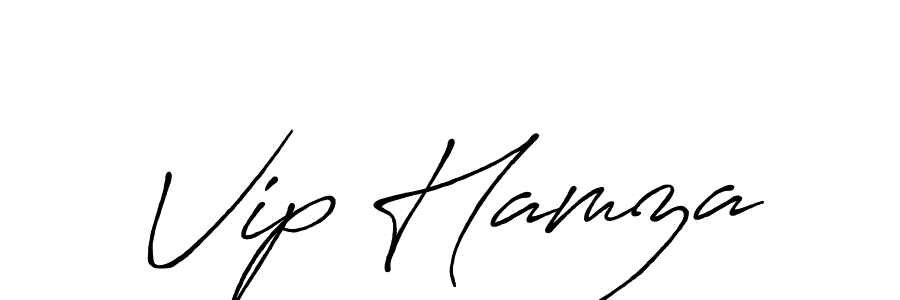 Make a beautiful signature design for name Vip Hamza. With this signature (Antro_Vectra_Bolder) style, you can create a handwritten signature for free. Vip Hamza signature style 7 images and pictures png