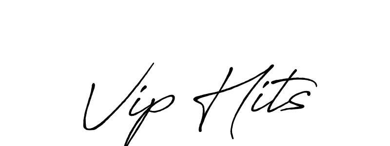 Also we have Vip Hits name is the best signature style. Create professional handwritten signature collection using Antro_Vectra_Bolder autograph style. Vip Hits signature style 7 images and pictures png