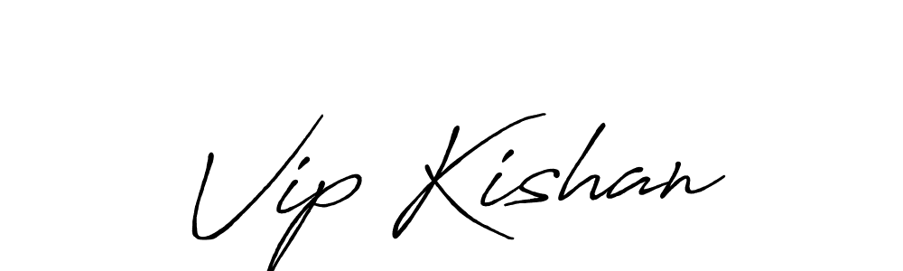 How to make Vip Kishan signature? Antro_Vectra_Bolder is a professional autograph style. Create handwritten signature for Vip Kishan name. Vip Kishan signature style 7 images and pictures png