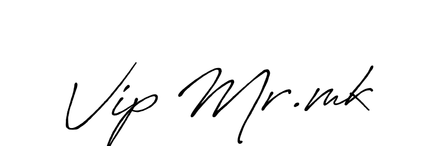 How to make Vip Mr.mk name signature. Use Antro_Vectra_Bolder style for creating short signs online. This is the latest handwritten sign. Vip Mr.mk signature style 7 images and pictures png