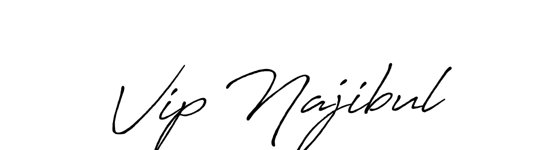 It looks lik you need a new signature style for name Vip Najibul. Design unique handwritten (Antro_Vectra_Bolder) signature with our free signature maker in just a few clicks. Vip Najibul signature style 7 images and pictures png