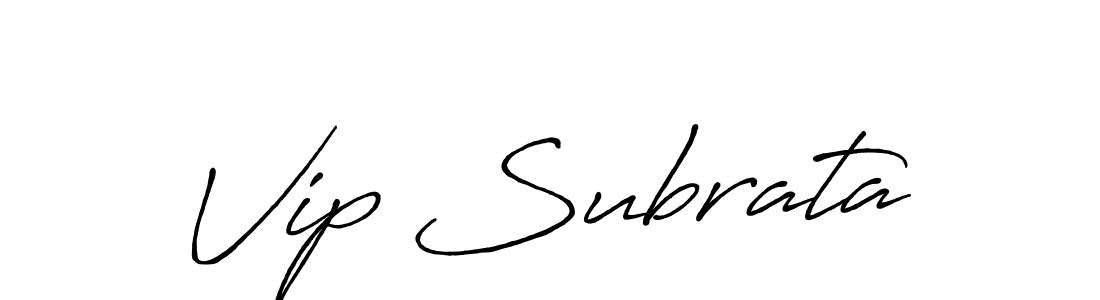 Make a beautiful signature design for name Vip Subrata. Use this online signature maker to create a handwritten signature for free. Vip Subrata signature style 7 images and pictures png