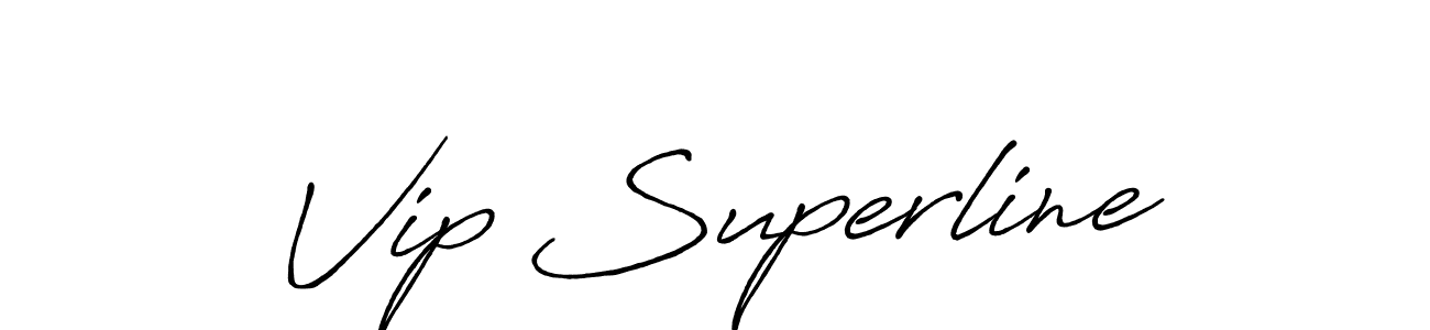 Vip Superline stylish signature style. Best Handwritten Sign (Antro_Vectra_Bolder) for my name. Handwritten Signature Collection Ideas for my name Vip Superline. Vip Superline signature style 7 images and pictures png