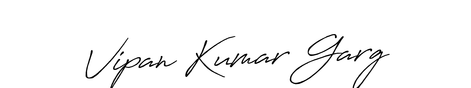 How to make Vipan Kumar Garg name signature. Use Antro_Vectra_Bolder style for creating short signs online. This is the latest handwritten sign. Vipan Kumar Garg signature style 7 images and pictures png