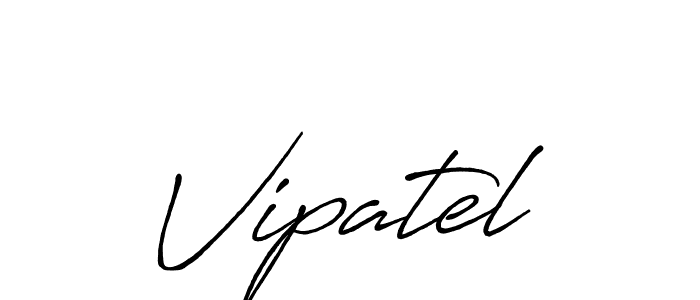 Make a beautiful signature design for name Vipatel. With this signature (Antro_Vectra_Bolder) style, you can create a handwritten signature for free. Vipatel signature style 7 images and pictures png