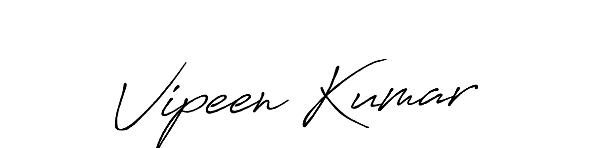 Design your own signature with our free online signature maker. With this signature software, you can create a handwritten (Antro_Vectra_Bolder) signature for name Vipeen Kumar. Vipeen Kumar signature style 7 images and pictures png