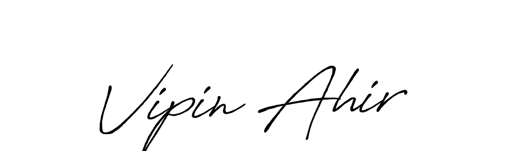 The best way (Antro_Vectra_Bolder) to make a short signature is to pick only two or three words in your name. The name Vipin Ahir include a total of six letters. For converting this name. Vipin Ahir signature style 7 images and pictures png