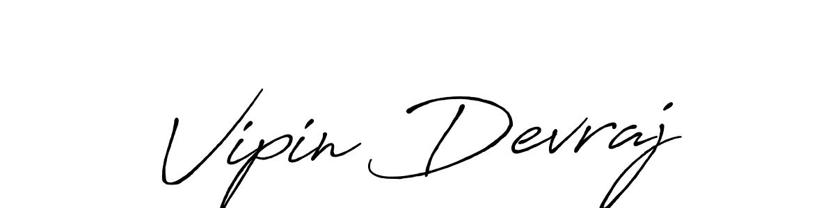 Vipin Devraj stylish signature style. Best Handwritten Sign (Antro_Vectra_Bolder) for my name. Handwritten Signature Collection Ideas for my name Vipin Devraj. Vipin Devraj signature style 7 images and pictures png