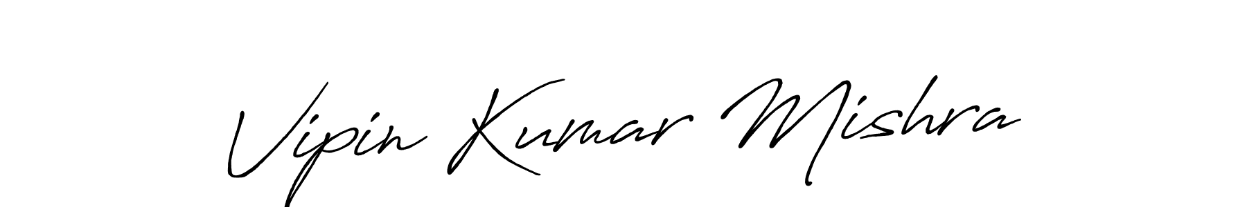 Vipin Kumar Mishra stylish signature style. Best Handwritten Sign (Antro_Vectra_Bolder) for my name. Handwritten Signature Collection Ideas for my name Vipin Kumar Mishra. Vipin Kumar Mishra signature style 7 images and pictures png