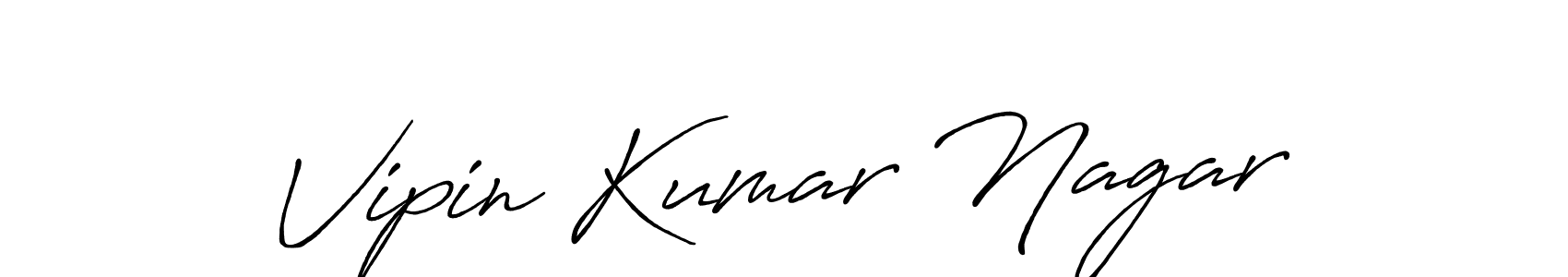 Make a beautiful signature design for name Vipin Kumar Nagar. With this signature (Antro_Vectra_Bolder) style, you can create a handwritten signature for free. Vipin Kumar Nagar signature style 7 images and pictures png