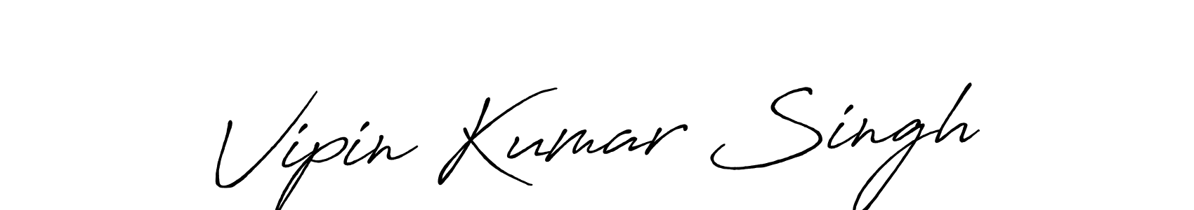 Create a beautiful signature design for name Vipin Kumar Singh. With this signature (Antro_Vectra_Bolder) fonts, you can make a handwritten signature for free. Vipin Kumar Singh signature style 7 images and pictures png