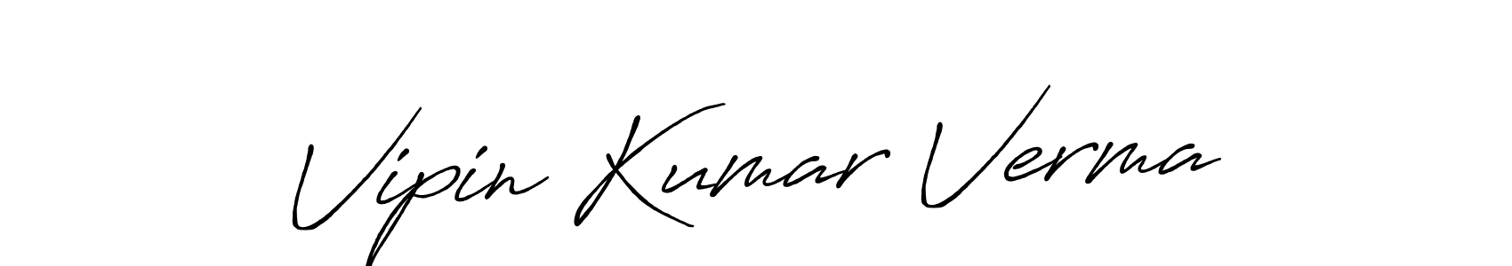 Design your own signature with our free online signature maker. With this signature software, you can create a handwritten (Antro_Vectra_Bolder) signature for name Vipin Kumar Verma. Vipin Kumar Verma signature style 7 images and pictures png