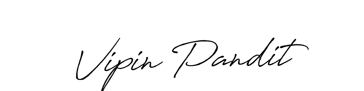 Use a signature maker to create a handwritten signature online. With this signature software, you can design (Antro_Vectra_Bolder) your own signature for name Vipin Pandit. Vipin Pandit signature style 7 images and pictures png