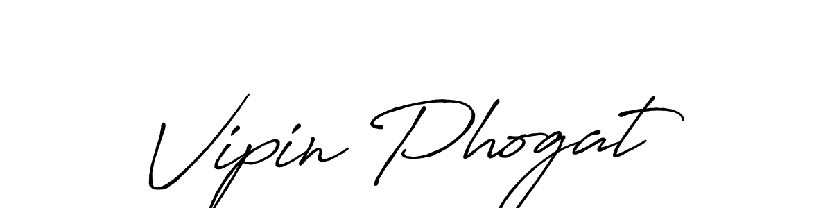 Make a beautiful signature design for name Vipin Phogat. With this signature (Antro_Vectra_Bolder) style, you can create a handwritten signature for free. Vipin Phogat signature style 7 images and pictures png