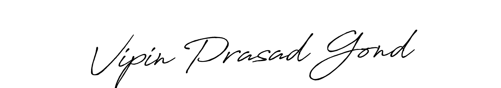 Also we have Vipin Prasad Gond name is the best signature style. Create professional handwritten signature collection using Antro_Vectra_Bolder autograph style. Vipin Prasad Gond signature style 7 images and pictures png
