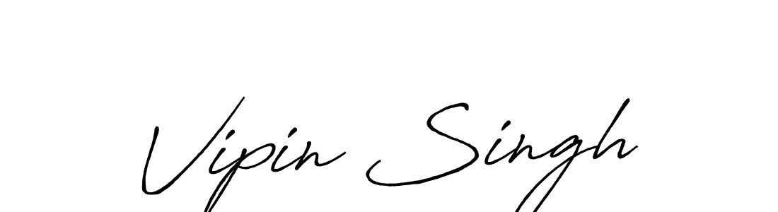 Create a beautiful signature design for name Vipin Singh. With this signature (Antro_Vectra_Bolder) fonts, you can make a handwritten signature for free. Vipin Singh signature style 7 images and pictures png