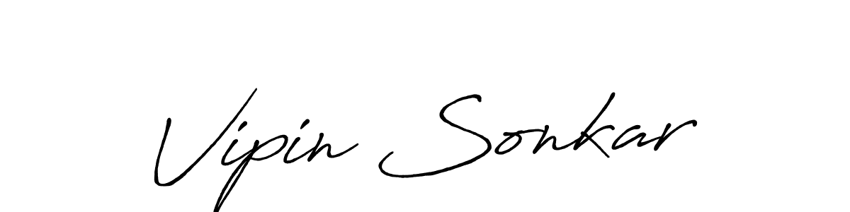 Also You can easily find your signature by using the search form. We will create Vipin Sonkar name handwritten signature images for you free of cost using Antro_Vectra_Bolder sign style. Vipin Sonkar signature style 7 images and pictures png