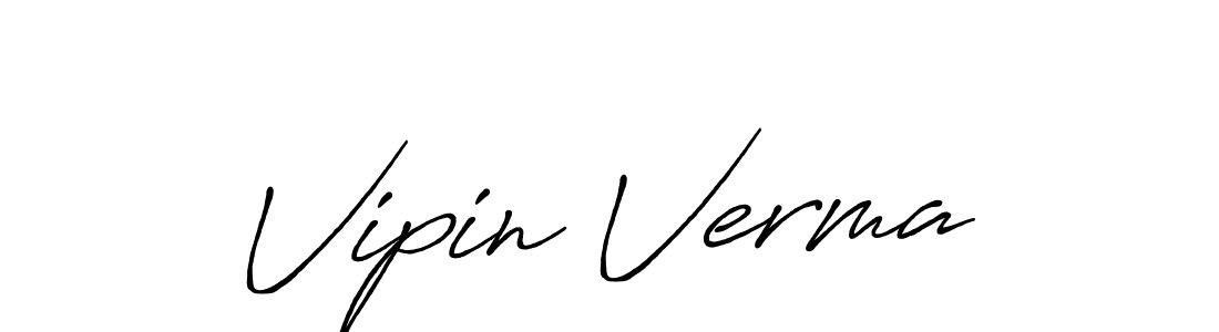 Design your own signature with our free online signature maker. With this signature software, you can create a handwritten (Antro_Vectra_Bolder) signature for name Vipin Verma. Vipin Verma signature style 7 images and pictures png