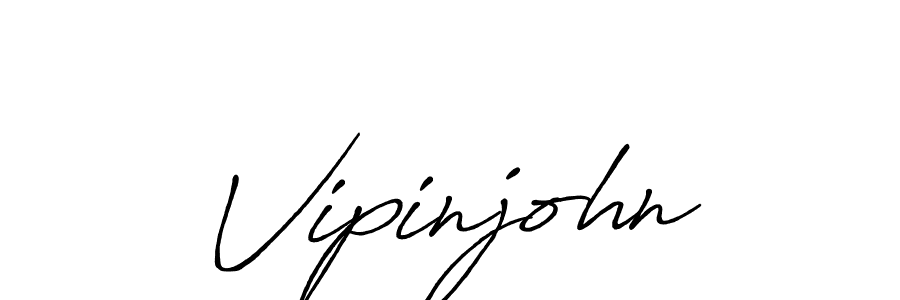 Make a beautiful signature design for name Vipinjohn. With this signature (Antro_Vectra_Bolder) style, you can create a handwritten signature for free. Vipinjohn signature style 7 images and pictures png