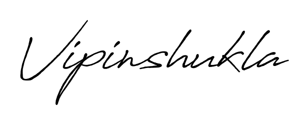 Looking for an artistic signature for Vipinshukla? The Antro_Vectra_Bolder calligraphy style gives a sophisticated flow suitable for business cards and emails. Vipinshukla signature style 7 images and pictures png