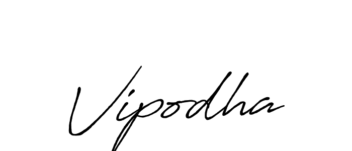 Use a signature maker to create a handwritten signature online. With this signature software, you can design (Antro_Vectra_Bolder) your own signature for name Vipodha. Vipodha signature style 7 images and pictures png
